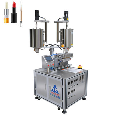 SUS304 Augenbrauen Bleistiftfüllmaschine 12 Löcher Doppelfass Automatische Lippenstiftfüllmaschine