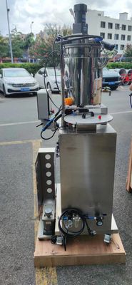 Halbautomatische kleine Drehtischmaschine mit Doppelkopfmaskara und Lipgloss