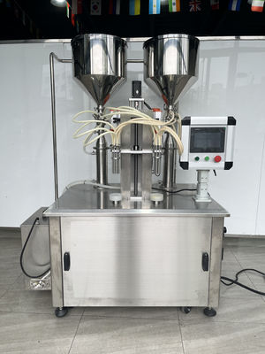 Zweifarbige Schrauben-Handpflegecreme-Heizfüllmaschine